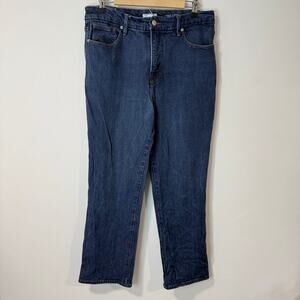 Good American Women's Good Curve Straight Jeans Blue 12/31